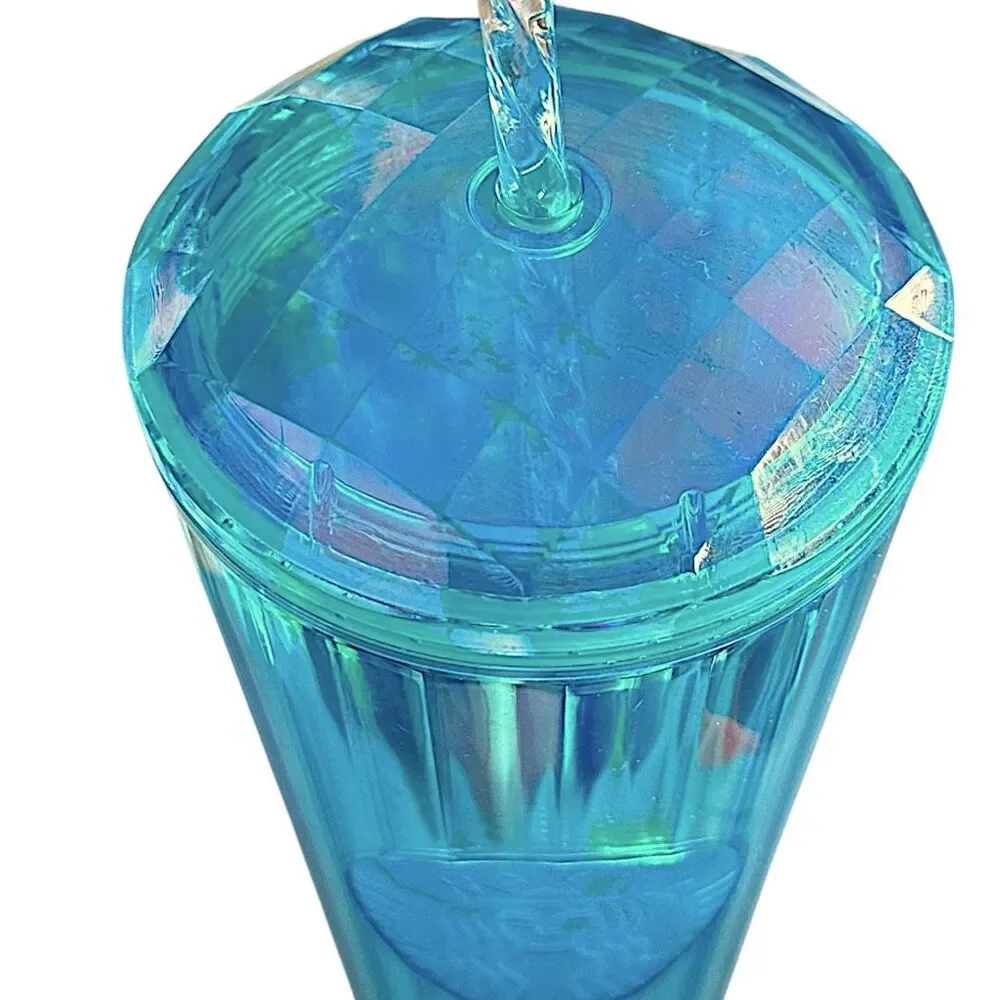 Starbucks 2021 Kaleidoscope Turquoise Prism Teal Diamond Tumbler Cold‎ Cup Venti